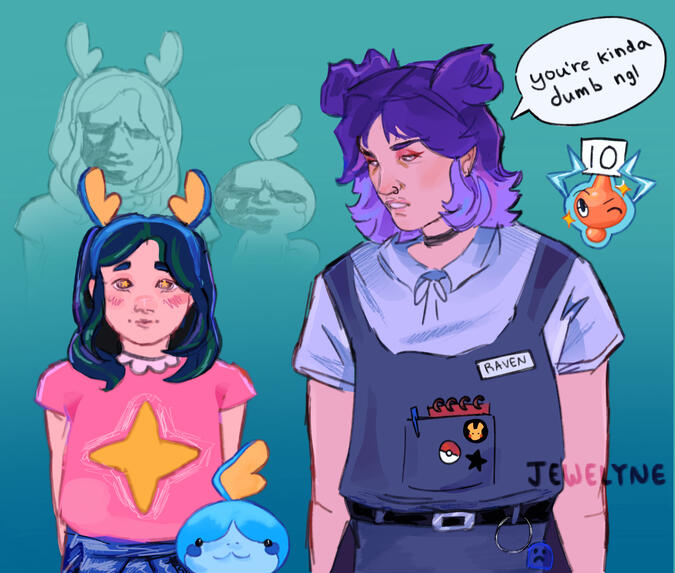 Pokémon Trainer Attack on Art Fight (character to the left belongs to imnot711 on Art Fight)